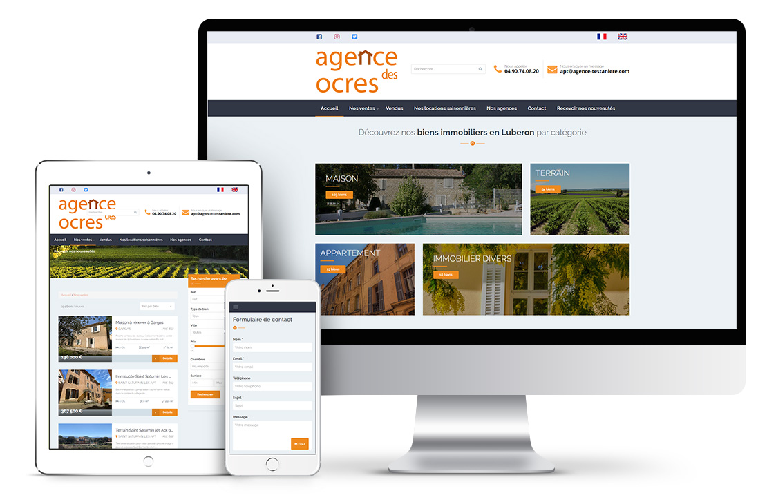 Création d'un site internet pour une agence immobilière en Vaucluse