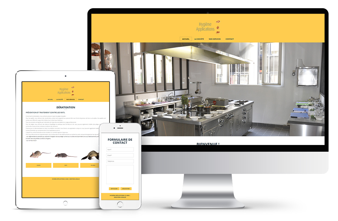 Création d'un site internet pour société de dégraissage, dératisation et désinsectisation