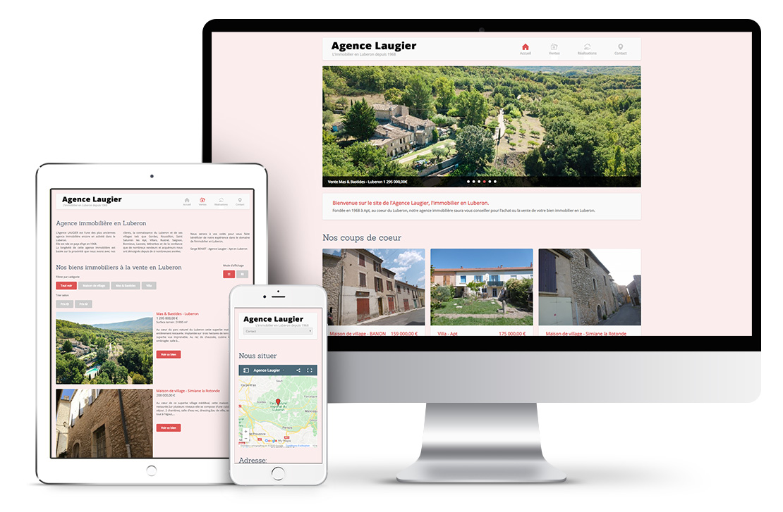 Création d'un site internet pour une agence immobilière en Vaucluse